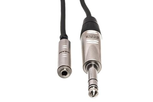 Hosa HXMS-010 Pro Headphone Adaptor Cable, REAN 3.5 Millimeters TRS to 1/4 Inches TRS, 10 Feet in Saudi Arabia