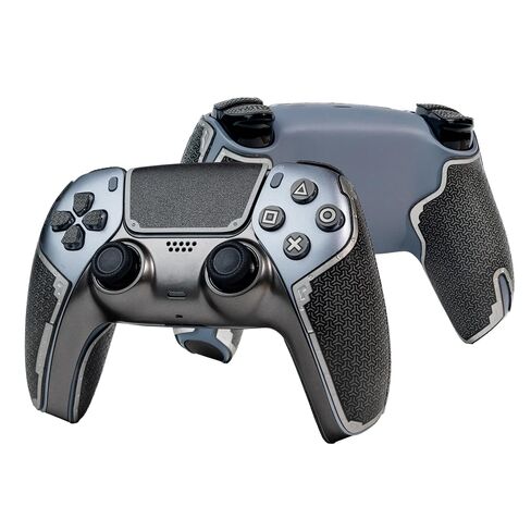 Shadow Boolt Controller Grips, Anti-Skid, Multi-Texture, Sweat Absorption, Pre-Cut Grips Tape, Compatible with PS5 DualSense and PlayStation Portal (Orange,Blue,Silver) in Saudi Arabia