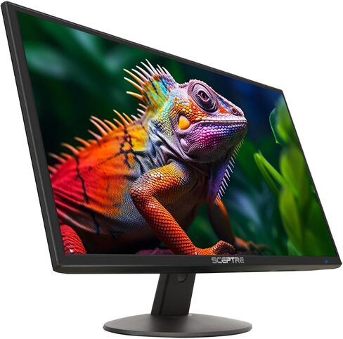 Sceptre 24-inch Prime Monitor Thin 1080p LED Monitor 99% sRGB 2x HDMI VGA Build-in Speakers, Machine Black (E248W-19203R 2025 Series) in Saudi Arabia