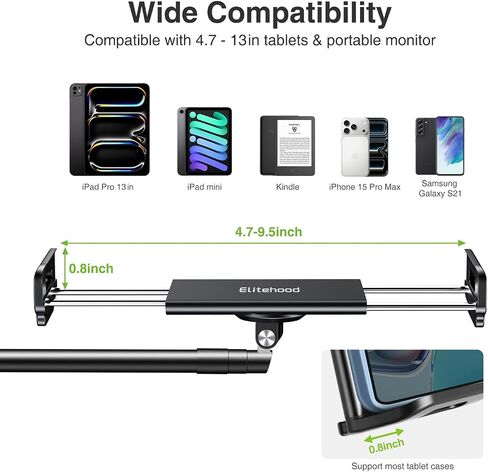 elitehood iPad Holder for Bed, Tablet Floor Stand with Weighted Base in Kuwait