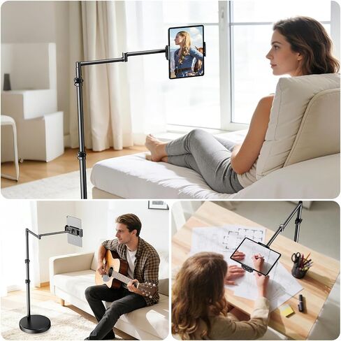 elitehood iPad Holder for Bed, Tablet Floor Stand with Weighted Base in Kuwait