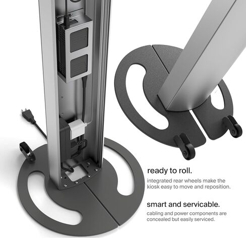 SPROCKET Premium Kiosk Stand T Print B15 - Most Advanced & Key-Locked Secure Tablet Floor Stand with Label Printer, Adjustable Mount & Ergonomic Design, Compatible with Apple iPad in Kuwait