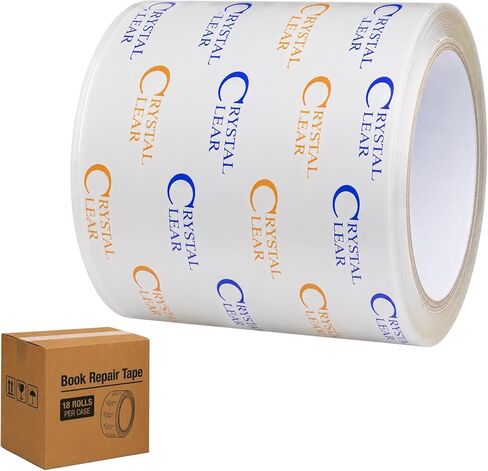 GGR Supplies LP-20CC Crystal Clear Book Repair Tape, 2 Inch x 72 Yards, Label Protection & Binding, UV Resistant Non-Yellowing for Magazines, Documents, Prescription Labels and Paper. in Kuwait