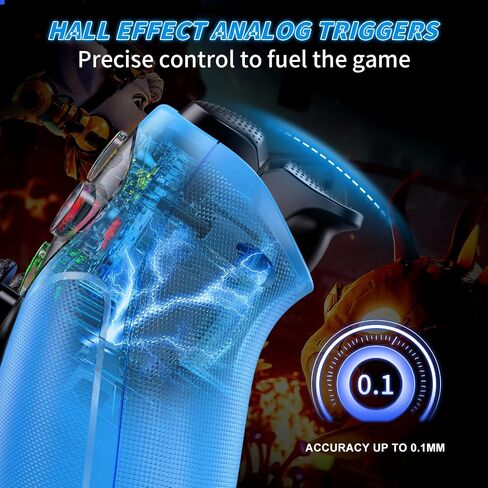Gamrombo LED Wireless Controller for PS5, Compatible with PS5 Pro/Slim/PC, Dual Vibration, Macro/Turbo Function, 3.5mm Audio Jack, 6-Axis Motion Control Gamepad with Speaker in Saudi Arabia