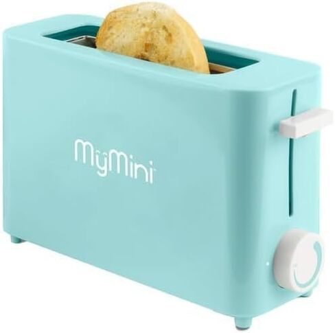 MyMini Single Toaster, Aqua, extra-wide slot for toasting thick slices of bread, English muffin, and bagels in Saudi Arabia