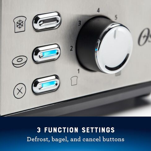 Oster 2-Slice Toaster, Extra Wide Slots, 7 Shade Settings, Stainless Steel in Saudi Arabia
