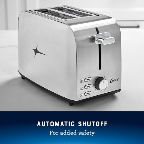Oster 2-Slice Toaster, Extra Wide Slots, 7 Shade Settings, Stainless Steel in Saudi Arabia
