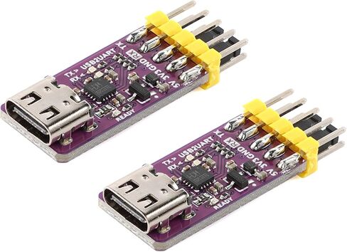 2Pcs USB to Serial Port Adapter Module Board 5V/3.3V TTL CH343P Debugging Burning Downloader Serial Port Adapter USB Type-C Board in Saudi Arabia