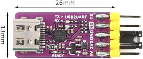 2Pcs USB to Serial Port Adapter Module Board 5V/3.3V TTL CH343P Debugging Burning Downloader Serial Port Adapter USB Type-C Board in Saudi Arabia
