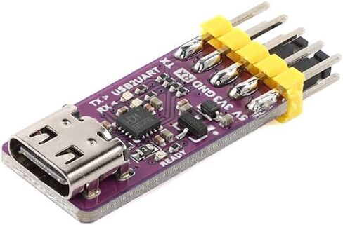 2Pcs USB to Serial Port Adapter Module Board 5V/3.3V TTL CH343P Debugging Burning Downloader Serial Port Adapter USB Type-C Board in Saudi Arabia