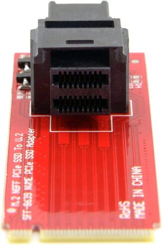 CY Card PCI-Express 4.0 PCIE5.0 Mini SAS HD SFF-8643 Female to SFF-8643 Female PCBA Coupler Adapter Extender in Saudi Arabia