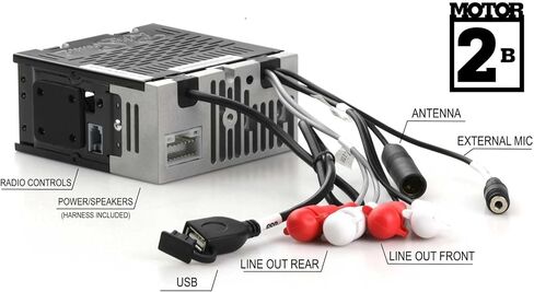 Motor 2 Radio with Chrome Face, Black Pushbuttons, Bezel, and Knobs Kit HCB-M2-126-55-75 in Saudi Arabia