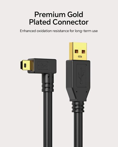 16ft USB A to Mini B Camera Transfer Cable, Right Angle for Live View in Saudi Arabia