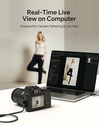 16ft USB A to Mini B Camera Transfer Cable, Right Angle for Live View in Saudi Arabia