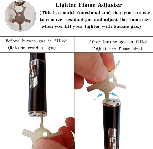 Torch Lighter,Long Lighters Refillable Butane Fuel Jet Flame Pen Torch Adjustable Windproof Lighters(Gas Not Included) (2 Pack Black) in Saudi Arabia