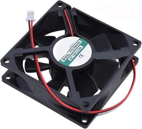 YTD158025S DC 15V 0.35A 80x80x25mm 8cm 8025 2-Wire Exhaust Device Small Cooling Fan in Saudi Arabia