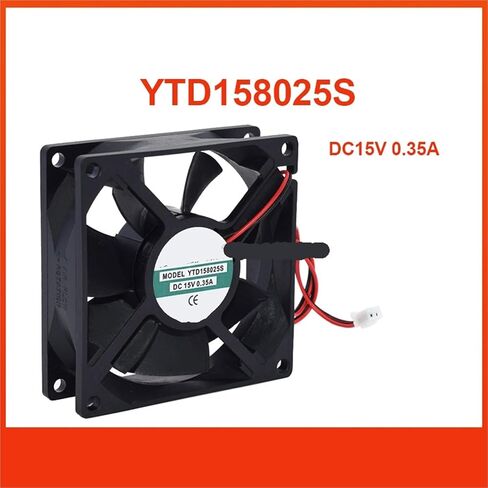 YTD158025S DC 15V 0.35A 80x80x25mm 8cm 8025 2-Wire Exhaust Device Small Cooling Fan in Saudi Arabia