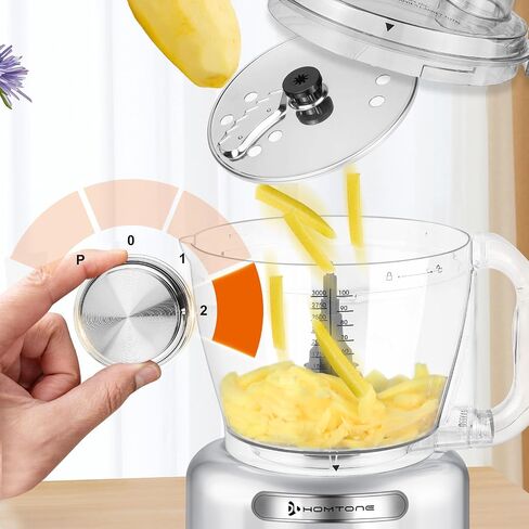 Homtone 16 Cup Food Processor Large 9-IN-1 Veggie Chopper for Dough, Fries in Kuwait