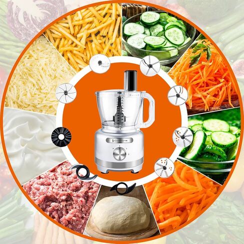 Homtone 16 Cup Food Processor Large 9-IN-1 Veggie Chopper for Dough, Fries in Kuwait