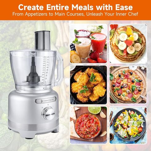 Homtone 16 Cup Food Processor Large 9-IN-1 Veggie Chopper for Dough, Fries in Kuwait