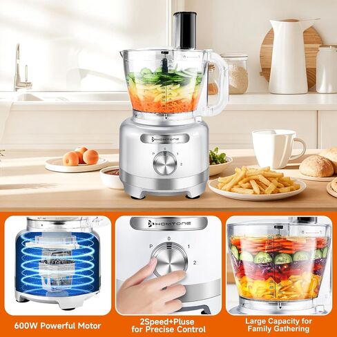 Homtone 16 Cup Food Processor Large 9-IN-1 Veggie Chopper for Dough, Fries in Kuwait