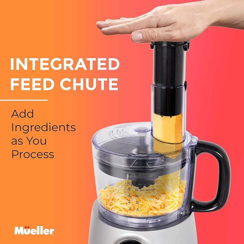 Mueller Ultra Prep Food Processor Chopper for Dicing, Slicing, Shredding, Mincing, and Pureeing, Food Chopper for Vegetables, Meat, Grains, Nuts, 8 Cup, Silver in Kuwait