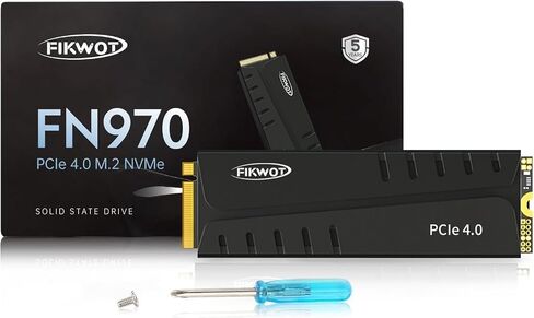 Fikwot FN955 2TB NVMe SSD M.2 2280 PCIe Gen4x4, Up to 7300MB/s, 3D NAND TLC Flash Internal Solid State Drive, Configure SLC Cache, Storage and Memory Expansion for PS5 Laptop Desktop in Kuwait