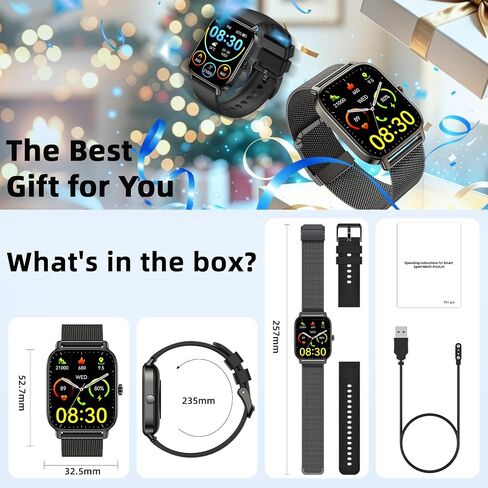 Smart Watch for Men Women Fitness Tracker: Make Answer Call Smart Watches for Men Digital Watches Waterproof Running Smartwatch for Android Phone iPhone Samsung Compatible Sleep Heart Rate Monitor in Saudi Arabia
