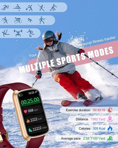 Fitness Tracker, Smart Watch for Women Men with 24/7 Heart Rate/Blood Pressure/Blood Oxygen Monitor,Sleep Tracker,Step & Calorie Counter, IP68 Waterproof Fitness Watches Compatible with Android&iPhone in Saudi Arabia