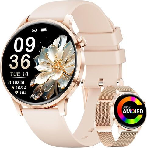 LIGE Smart Watches for Women,1.32" HD Fitness Tracker Watch with Answer/Make Call,AI Voice Control,Heart Rate/Calories/SpO2 Monitor 100+ Sport Modes Ladies Smart Watch for Android iOS (Gold) in Saudi Arabia