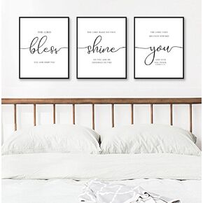 The Lord Bless You And Keep You Bible Verse Wall Art Set of 3 Prints Numbers 6 Christian Decor Scripture Wall Decor UNFRAMED 11X14INCH