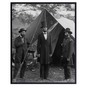 President Abraham Abe Lincoln Vintage Civil War Photo - American Patriotic Wall Art Home Decor, Living Room, Office Picture - Unique Gift for United States USA Patriot, Men, Women, Republican