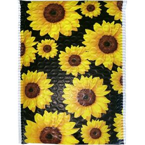 Great Papers! Bubble Mailer, Self-Sealing and Tear Resistant, Sunflowers, 6" x 10", 50 pack (074108),Black