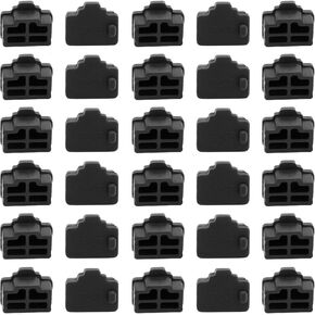 30 Pcs Silicone RJ45 Ethernet Hub Port RJ45 Anti-Dust Cover Cap Protector Plugs Stoppers for RJ45 Female Port Devices,TV,Computer,Other Devices,Black