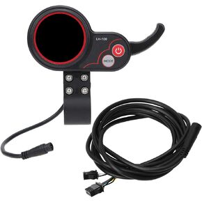 سكوتر كهربائي الإبهام خنق Ebike سكوتر 24V 36V LCD عرض خنق الزناد 2 في 1 عداد السرعة لوحة تحكم التحكم اليدوي للدراجات البخارية الكهربائية in Kuwait