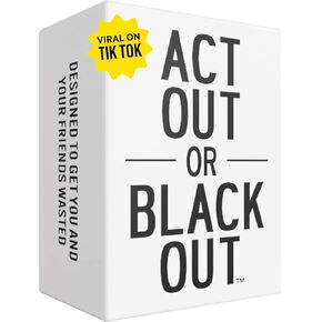 Do or Drink Act Out or Black Out Charades Drinking Card Games for Adults, Fun Adult Game with 350 Prompts - Great Party Game for Game Night, Bachelorette Parties, Couples, and More