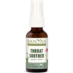 Banyan Botanicals Throat Soother Herbal Spray – Organic Herbal Throat Spray ­with Echinacea Root for Throat Comfort and Immune Support* – 1 fl oz. – Non-GMO Sustainably Sourced Vegetarian