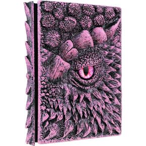 3D Dragon Hardcover Embossed Journal, Vintage Handmade Angel Dragon Eye Polystone A5 Blank Craft Writing Sketch Notebook Diary Notepad, Home Ornament Artistic Fantasy Decoration