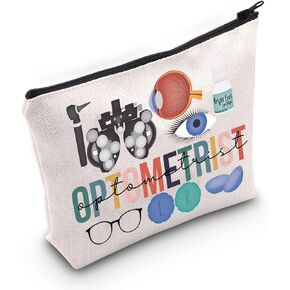 WZMPA Optometrist Cosmetic Makeup Bag Eye Doctor Vision Gifts Optician Zipper Pouch Optometrist Graduation Gifts (Optometrists)