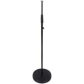 K&M König & Meyer 26000.500.55 Microphone Stand - Heavy Round Base Adjustable Height - Professional Grade - German Made - Black