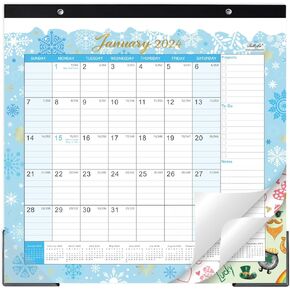 Magnetic Calendar for Fridge - Magnetic Calendar 2025-2026, Jan. 2025 - Dec. 2026, 11.5'' x 11.5'', Corner Protectors, Tear-off Pad - 12 Topics