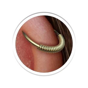 20G Helix Hoop Piercing - 14k Gold Filled Unique Cartilage Rings For Women Men - 8mm Ear Ring Jewelry Handmade