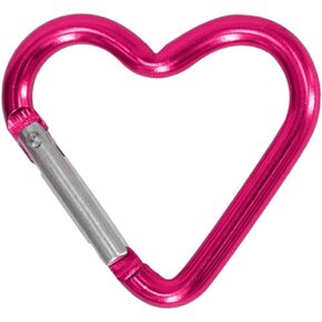 Red Outdoor Carabiner Heart Keychain Clip Aluminum Alloy Rings Climbing Clips Spring Snap Hook Carabiner Portable Spring Snap Hook Carabiner Clip Accessory and Keychain Carabiners
