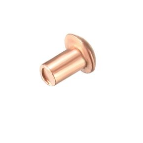 uxcell 200 Pcs 3/32" x 5/32" Round Head Copper Solid Rivets Fasteners