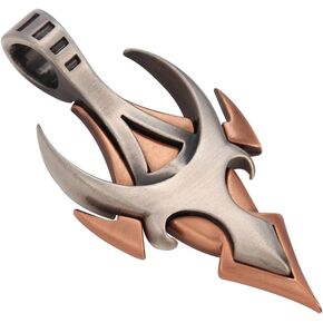BICO 'Maschio' Silver with Brass, Copper or Black Toned Tribal Pendant (TT8)