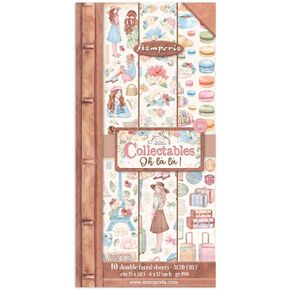 Stamperia Collectables 10 Sheets 15x30.5cm (6x12) Create Happiness Oh Lá, Multicolour, One Size