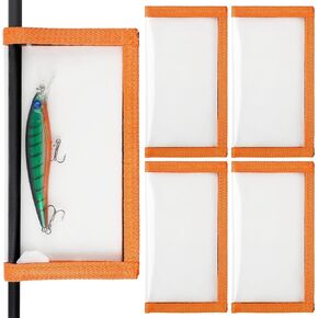Fishing Lure Wraps Covers,4/8 Packs Clear PVC Lure Covers Durable Fishing Bait Cover Easily See Lures Fishing Hook Covers Bait Storage Protector Keep Fishing Safe for Fishing Rod