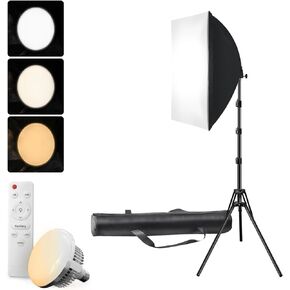 Julius Studio [1-Pack] 85W LED Softbox Lighting Kit, 20 x 28 inch (W x H) Soft Box with Remote Control, Hyper 6300 Lumen Brightness, 3200K–5500K Color Control, Soft Light Diffuser Modifier, JSAG747