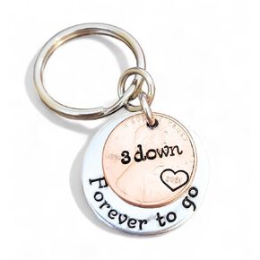 Lucky 2022 Penny 3 Down and Forever To Go 3rd Year Anniversary Gift Coin Key Chain