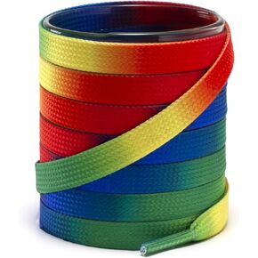 Shoemate Stylish 5/16" Flat Shoelaces for Fashion Sneakers and Skate Shoes, Shoe Strings